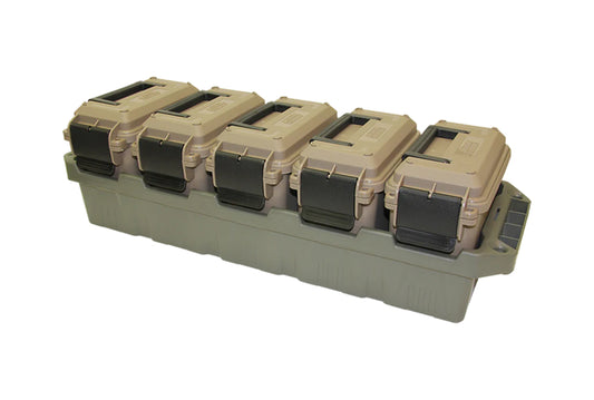 MTM AC5C - 5-Can Ammo Crate Mini, Dark Earth/Army Green