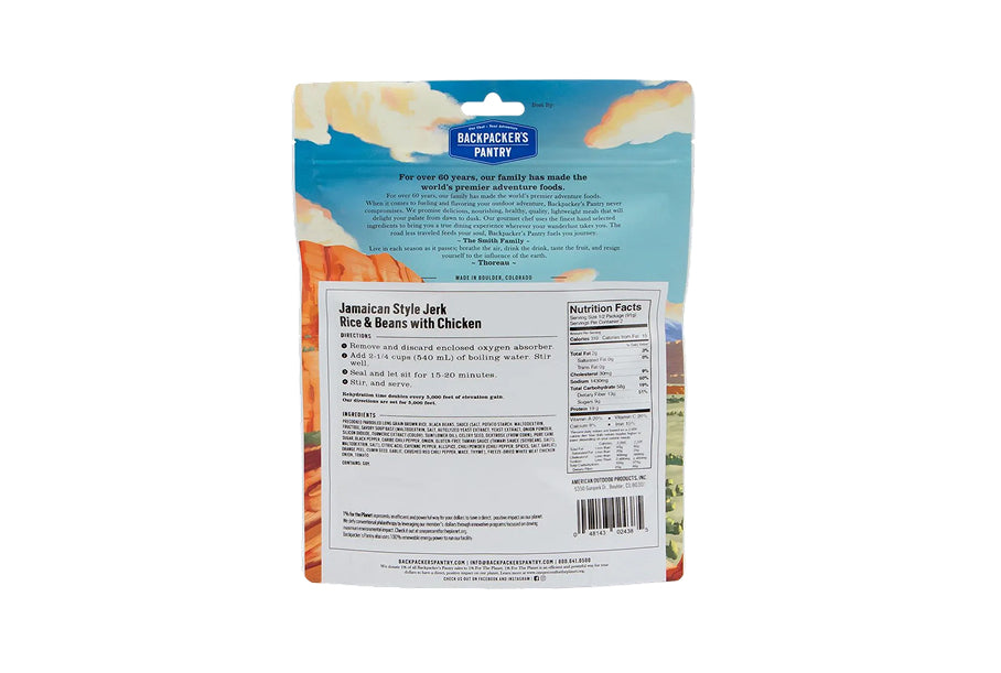 Readywise BackPacker's Pantry Jamaican Style Jerk Rice & Beans w/ Chicken - Single Pouch