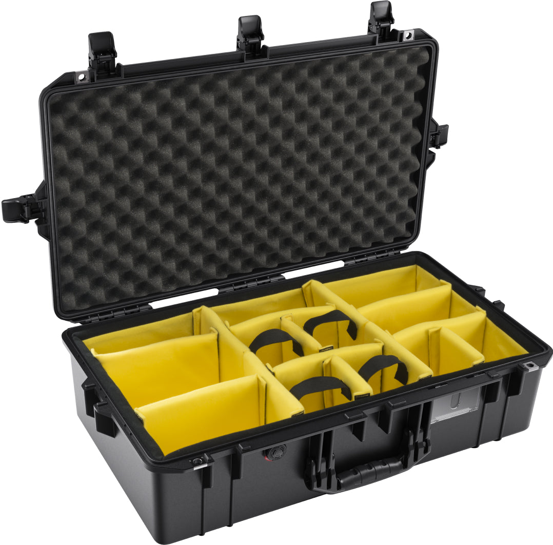 Pelican 1605 Black Padded Dividers UPDATED LATCHES