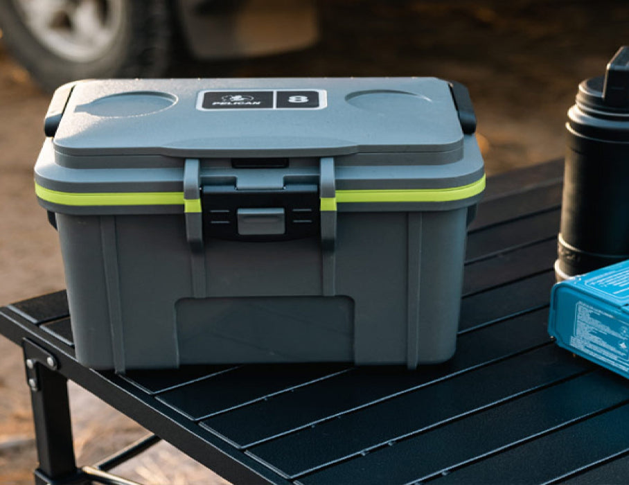 Pelican 8QT Personal Cooler & Dry Box with tie-downs and a secure latch