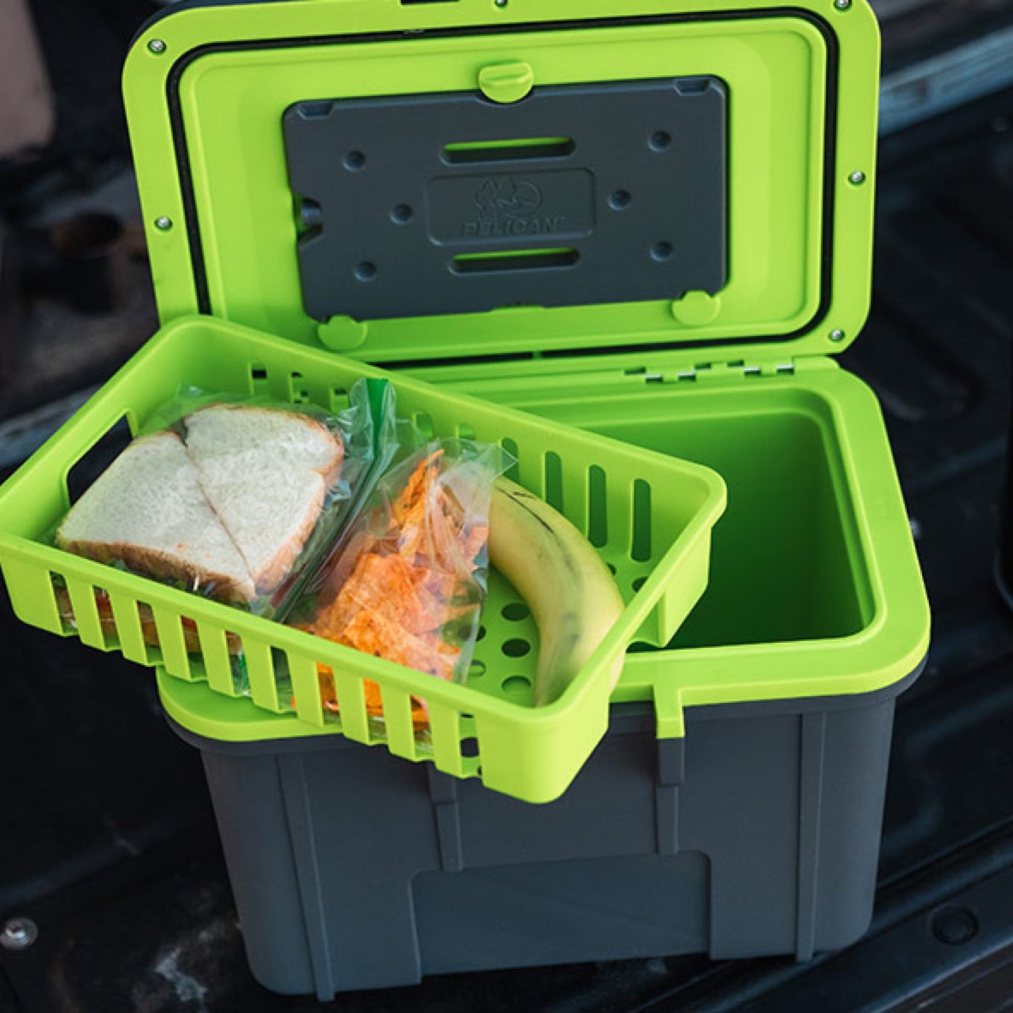Pelican 8QT Personal Cooler & Dry Box with built-in ice pack & organizing tray