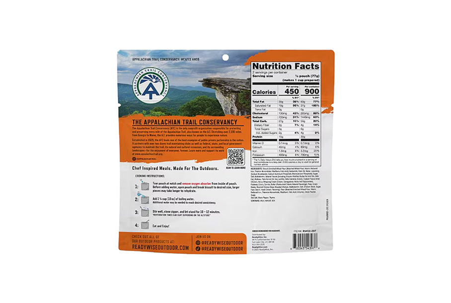 Readywise Outdoor Pro Meal Classic Chicken Pot Pie-Reformulated