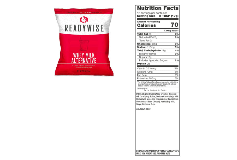Readywise Powdered Whey Milk Bucket (120 Serving)