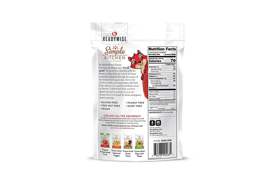 Readywise Simple Kitchen Freeze Dried Strawberries