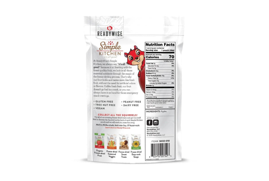 Readywise Simple Kitchen Freeze-Dried Sweet Apples