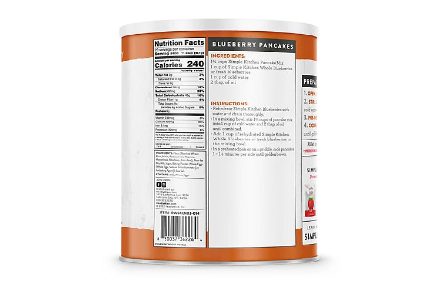 ReadyWise Simple Kitchen 20-Servings Pancake Mix