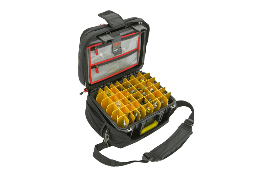 SKB iSeries 1309 Large Watertight Fishing Lure Storage Case 6.5" Deep Open Angle