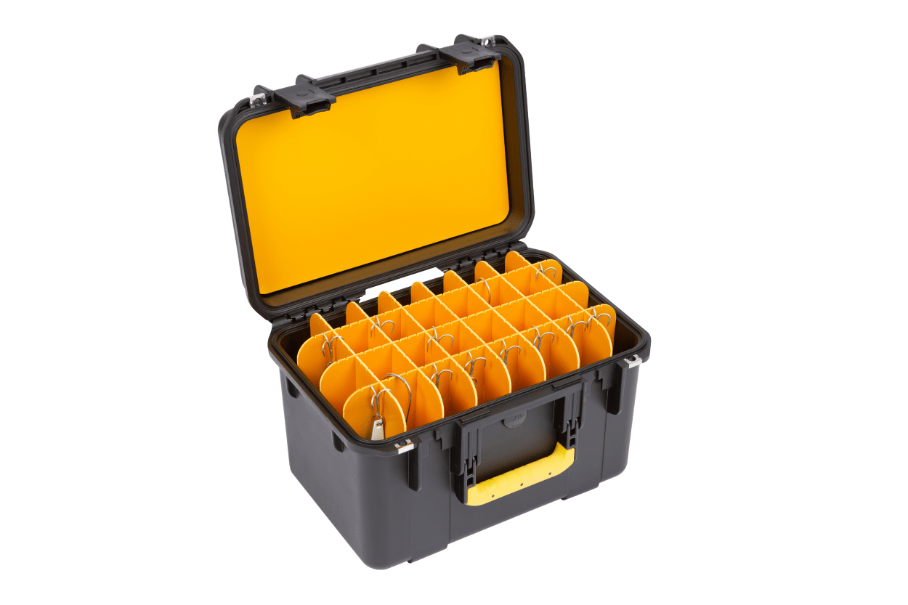 SKB iSeries 1610 Deep Watertight Fishing Lure Storage Case 10" Deep Opened Angle
