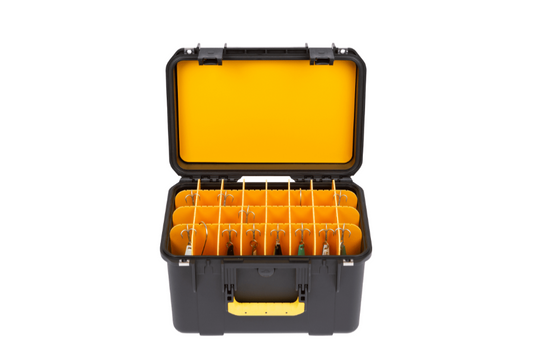 SKB iSeries 1610 Deep Watertight Fishing Lure Storage Case 10" Deep Opened Front