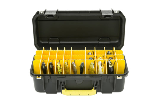 SKB iSeries 1706 Medium Watertight Fishing Lure Storage Case 6.5" Deep Opened Front