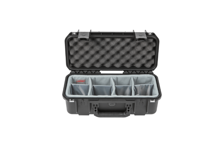 SKB iSeries 1706 Reel Case with Think Tank Padded Dividers 4.25" Deep Opened Front