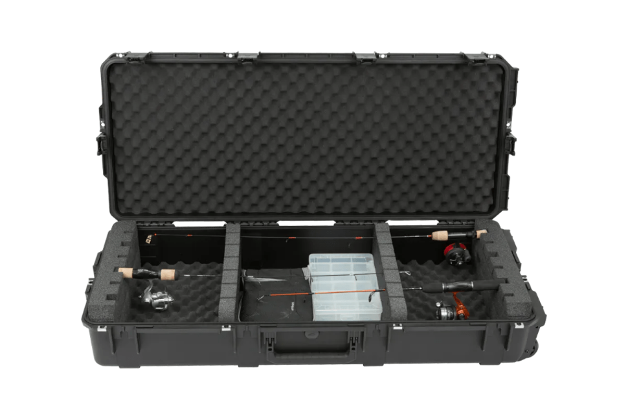 SKB iSeries 4217 Small Watertight Ice Fishing Case 7.5" Deep Front Opened