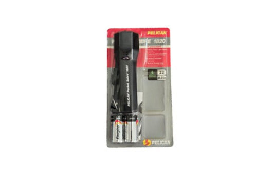 Pelican 1820C Black Pocket Sabrelite w/ Batteries carded
