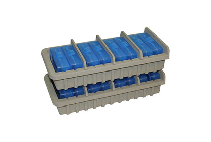 MTM AR9M - Ammo Rack w/ 9 P50-9M-24 Ammo Boxes, Clear Blue/ Dark Earth