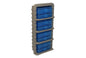 MTM AR9M - Ammo Rack w/ 9 P50-9M-24 Ammo Boxes, Clear Blue/ Dark Earth