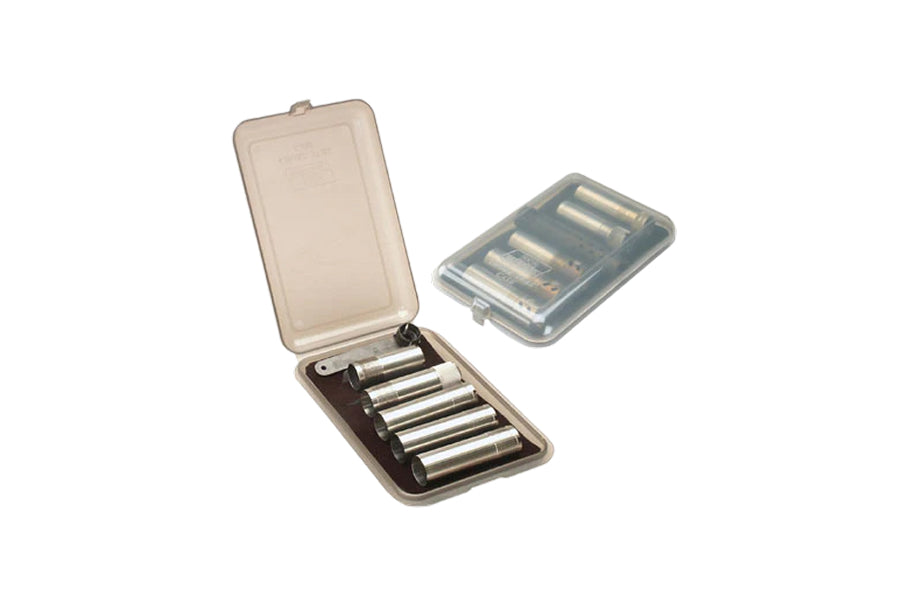 MTM CT6-41 Choke Tube Case, holds 6 Extended Chokes, Clear Smoke