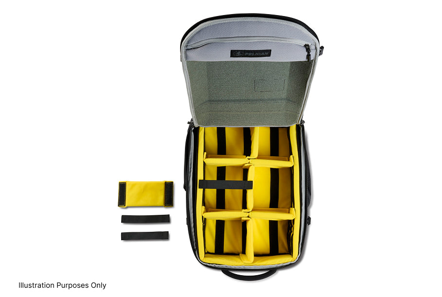 Pelican Aegis 25L Padded Divider Insert for PX25, Black w/ Yellow