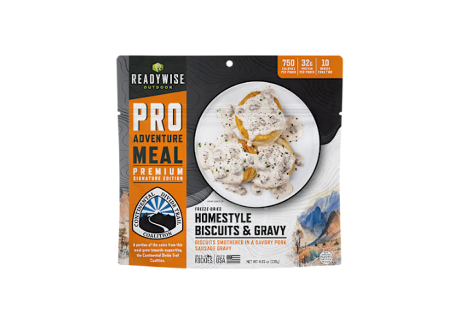 Readywise Outdoor Pro Meal Homestyle Biscuits & Gravy w/ Sausage- Reformulated