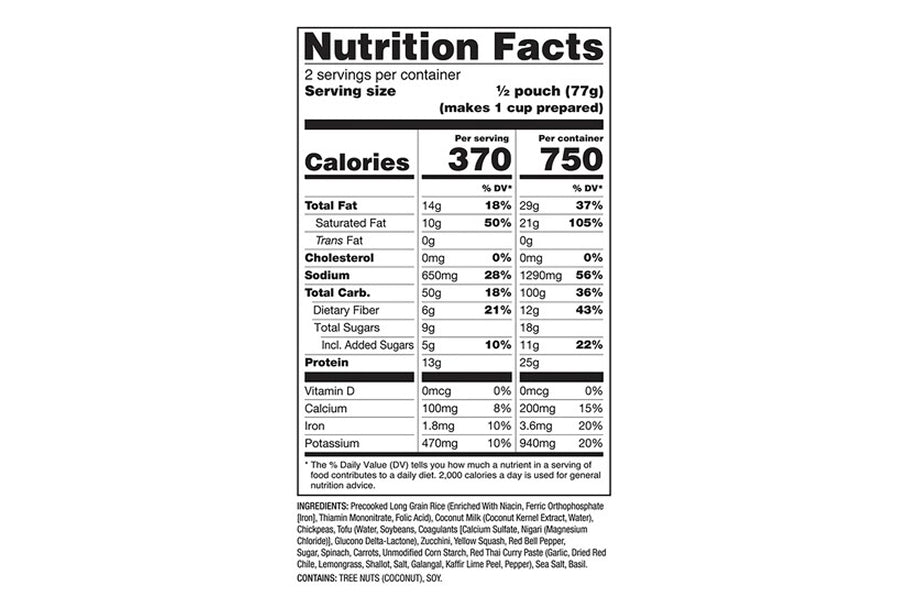 Readywise Outdoor Pro Meal Coconut Curry- Reformulated