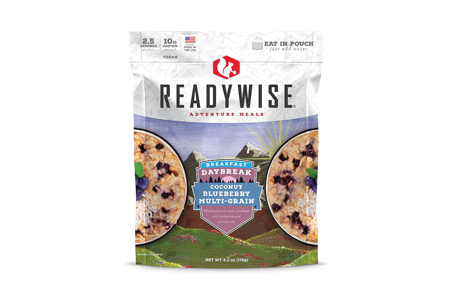 ReadyWise RW03-920 Daybreak Outdoor Coconut Blueberry Multi-Grain- Single Pouch