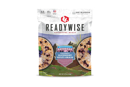ReadyWise RW03-920 Daybreak Outdoor Coconut Blueberry Multi-Grain- Single Pouch