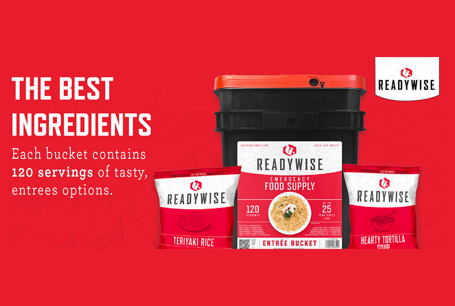 Readywise 120 Serving Entrée Only Grab and Go Bucket
