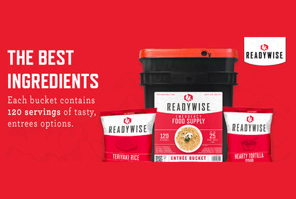 Readywise 120 Serving Entrée Only Grab and Go Bucket
