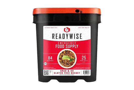 ReadyWise Gluten Free 84 Serving Breakfast and Entree Grab & Go Bucket