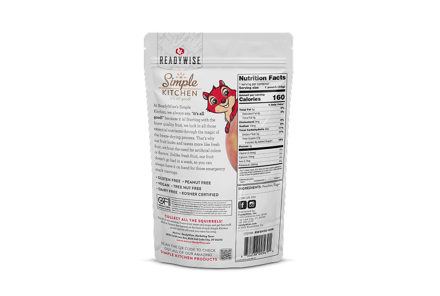 Readywise Simple Kitchen Freeze-Dried Peaches