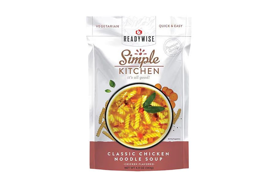 Readywise Simple Kitchen Vegetarian Chicken Noodle Soup- Reformulated