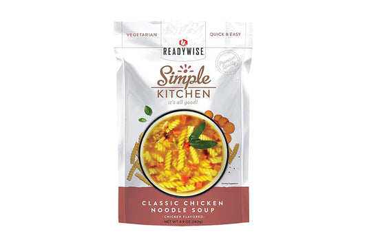 Readywise Simple Kitchen Vegetarian Chicken Noodle Soup- Reformulated