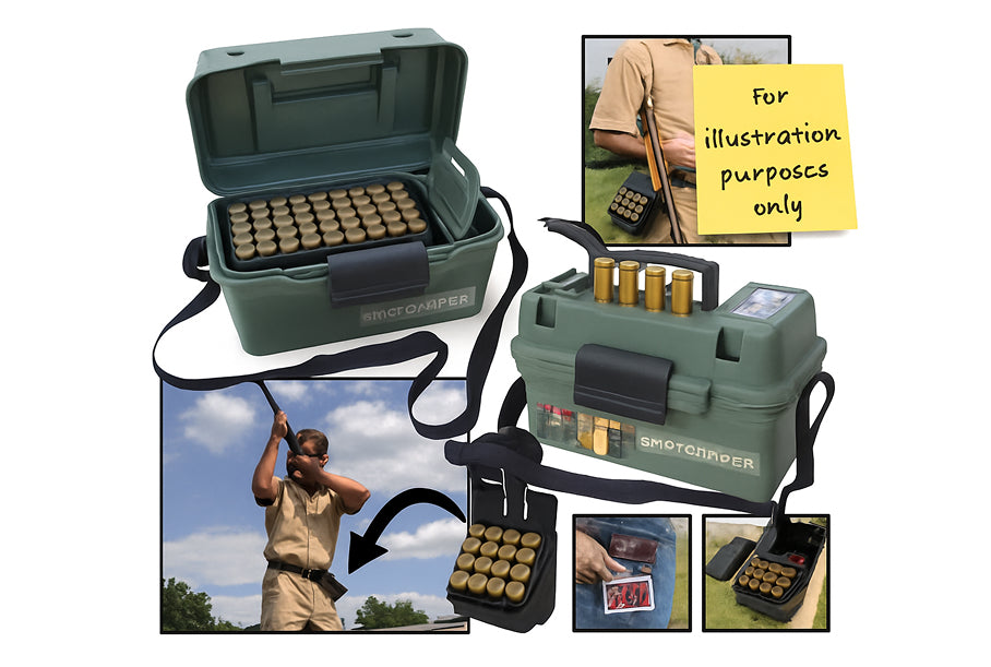 MTM SH100-12-09 Shotgun Hunter Case & EZ-Grab Shotshell Holster, Camo