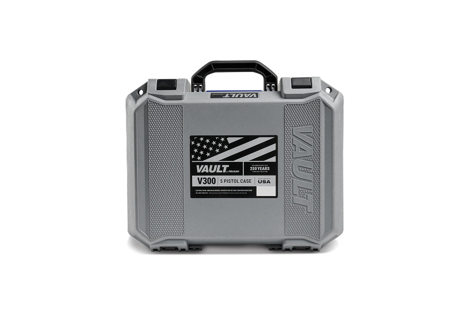 Pelican V300 Vault 5-Pistol Case, America 250 Collection, Gray