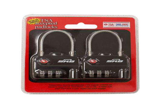 SKB 1SKB-PDL-C TSA Cable Combination Padlock, 2pk